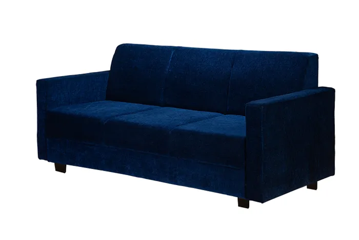 TR Isla 3 Seater Classic Blue Fabric Sofa